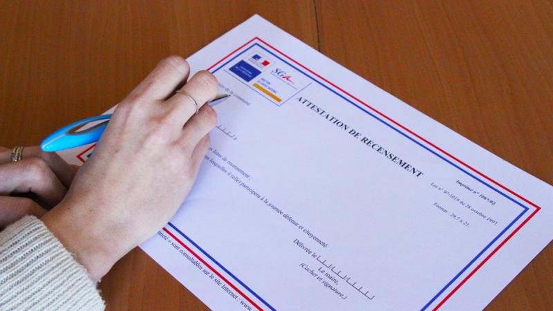 Attestation recensement