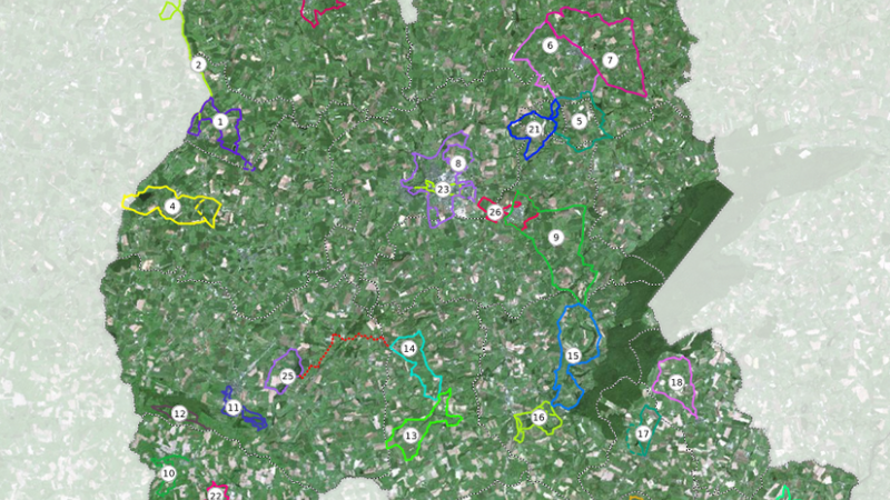 Carte des sentiers de la Communauté de Communes