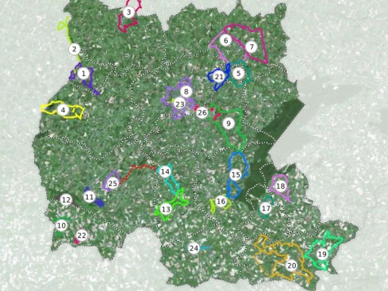 Carte des sentiers de la Communauté de Communes