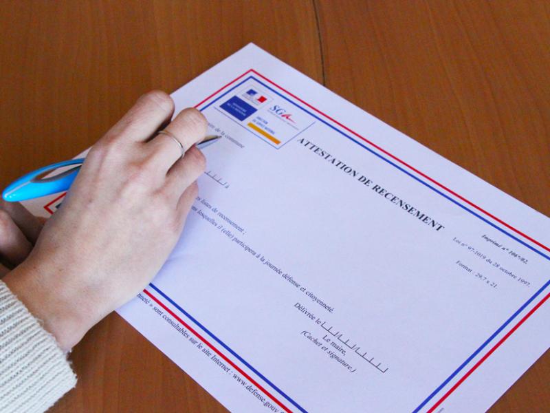 Le recensement citoyen - Journée Défense et Citoyenneté