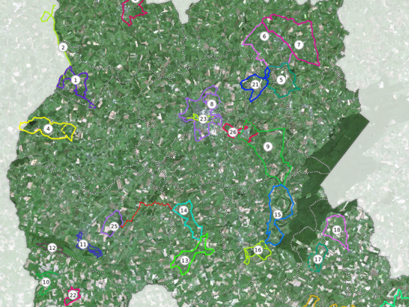 Carte des sentiers de la Communauté de Communes